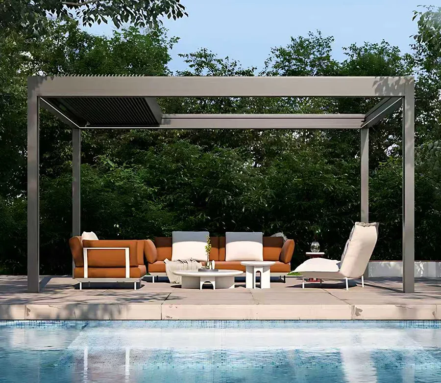 Adjustable & Retractable Louvered Pergola