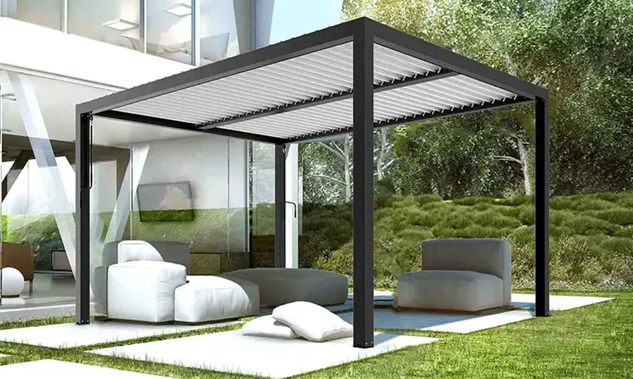 Aluminum Pergola with Manual Adjustable Roof
