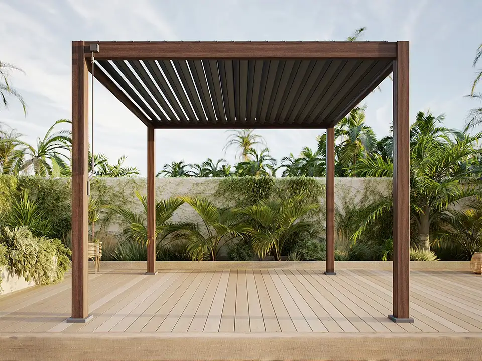Brown Aluminum Pergola