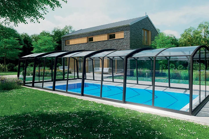 High Profile Swimming Pool Enclosure