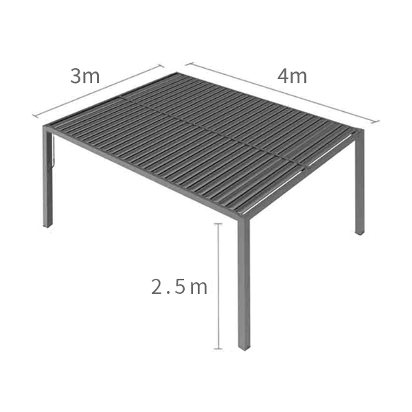 Manual Louvered Pergola 3m x 4m