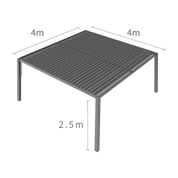 Manual Louvered Pergola 4m x 4m