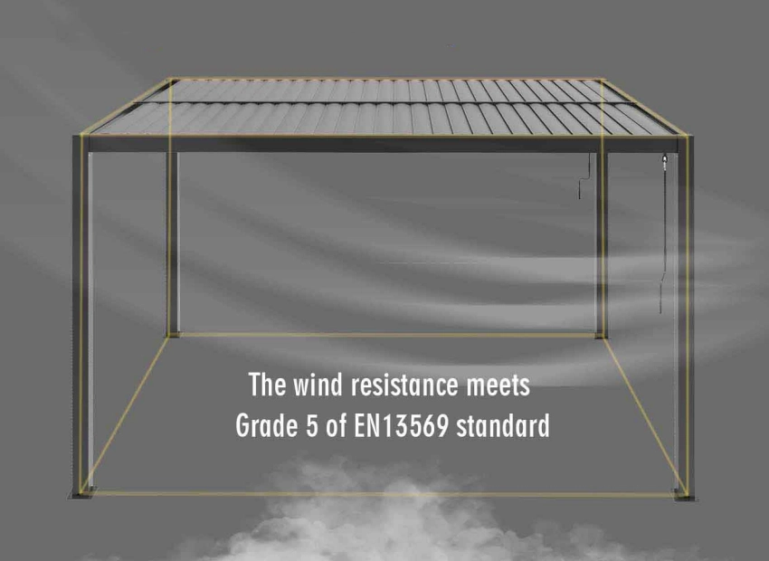 Manual Louvered Pergola Wind Resistance