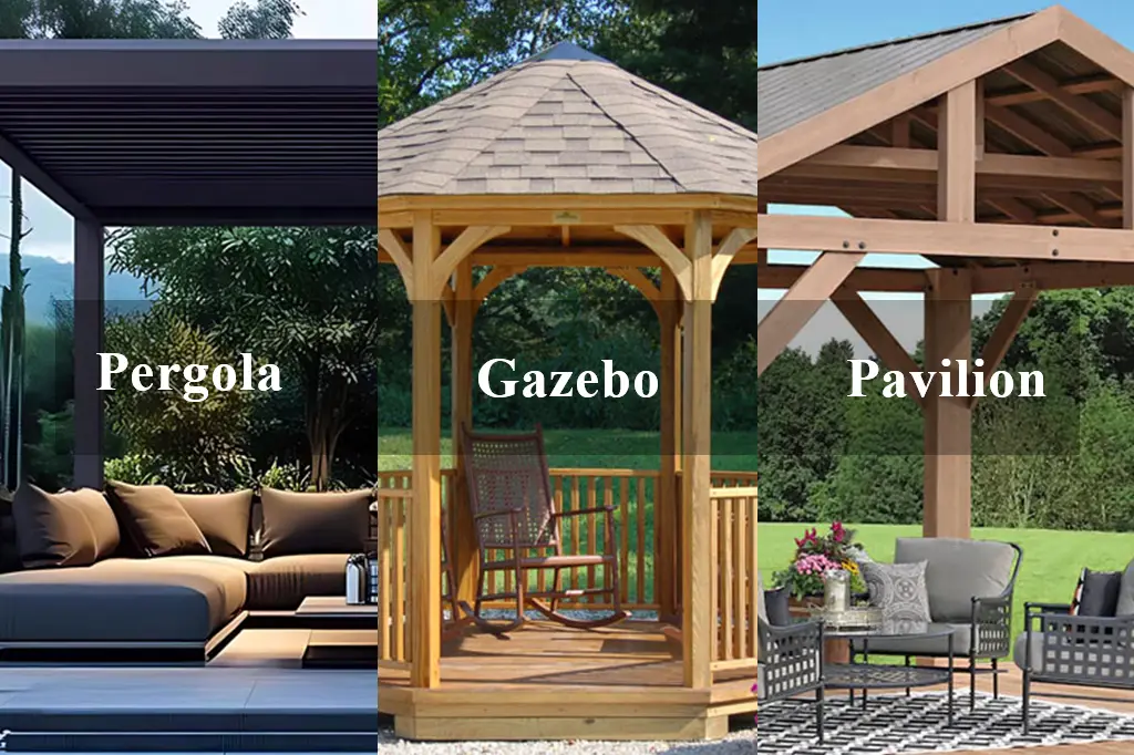 Pergola vs. Gazebo vs. Pavilion-Which One Should You Choose