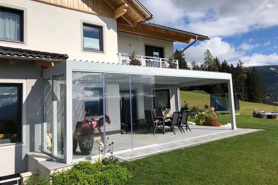 Silver Grey Aluminum Pergola