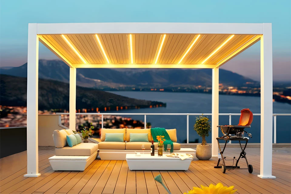 White Aluminum Pergola