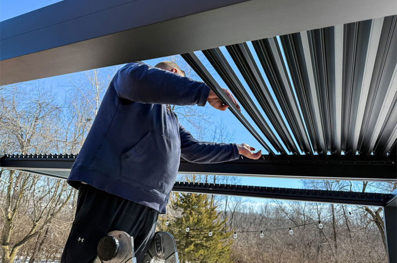 Aluminum Pergola Louver Mechanism Failure