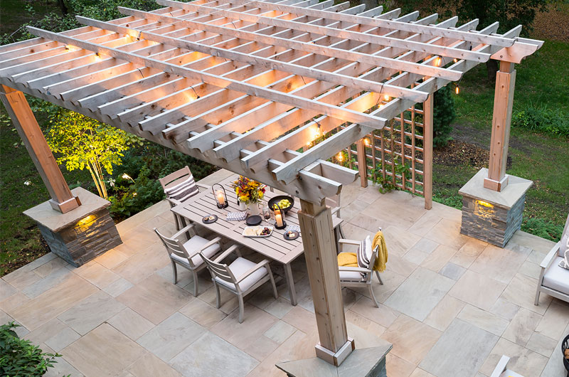 Pergola with Outdoor Dining Space
