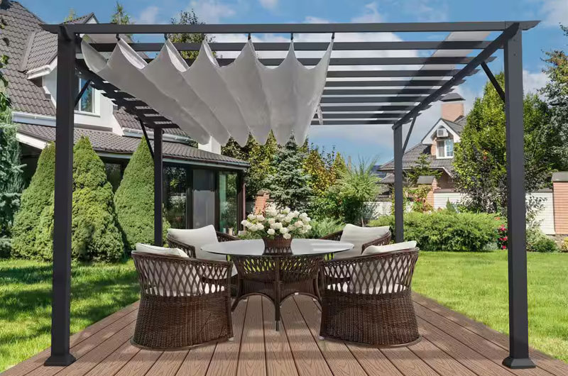 Pergola with Retractable Canopy