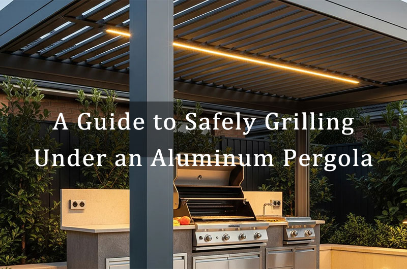 Safely Grilling Under an Aluminum Pergola