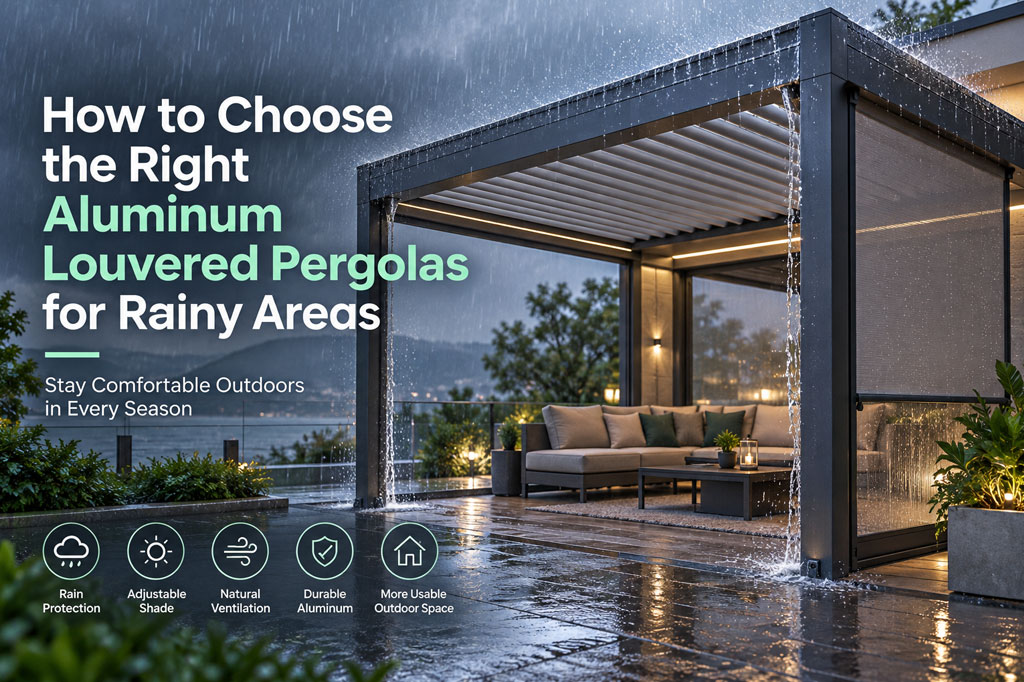 Aluminum Louvered Pergolas for Rainy Areas
