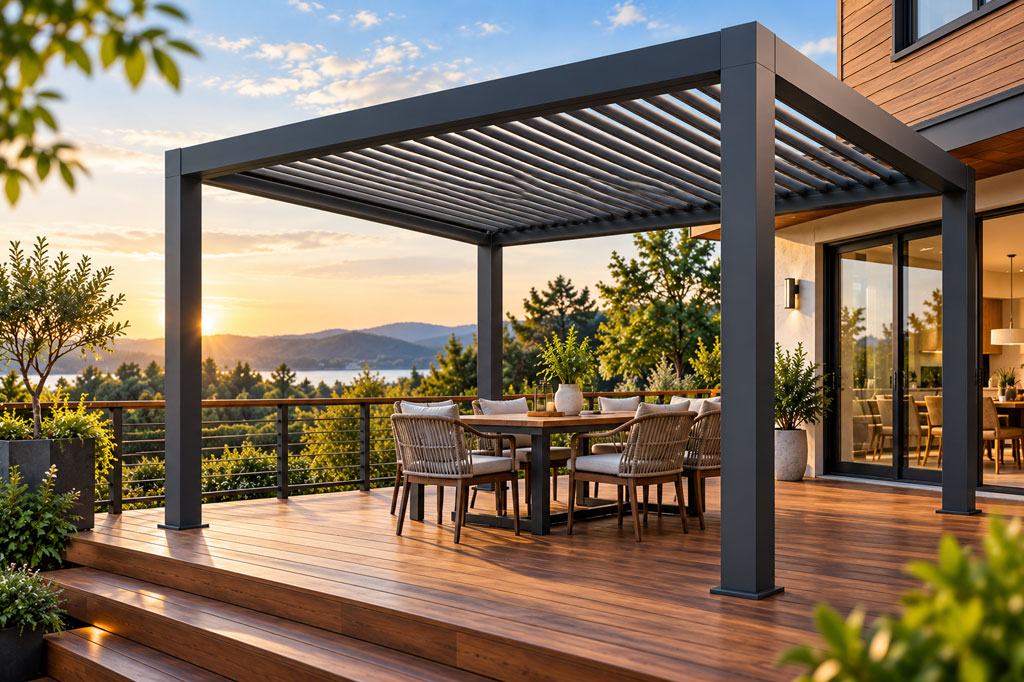Installing an Aluminum Pergola on a Wooden Deck
